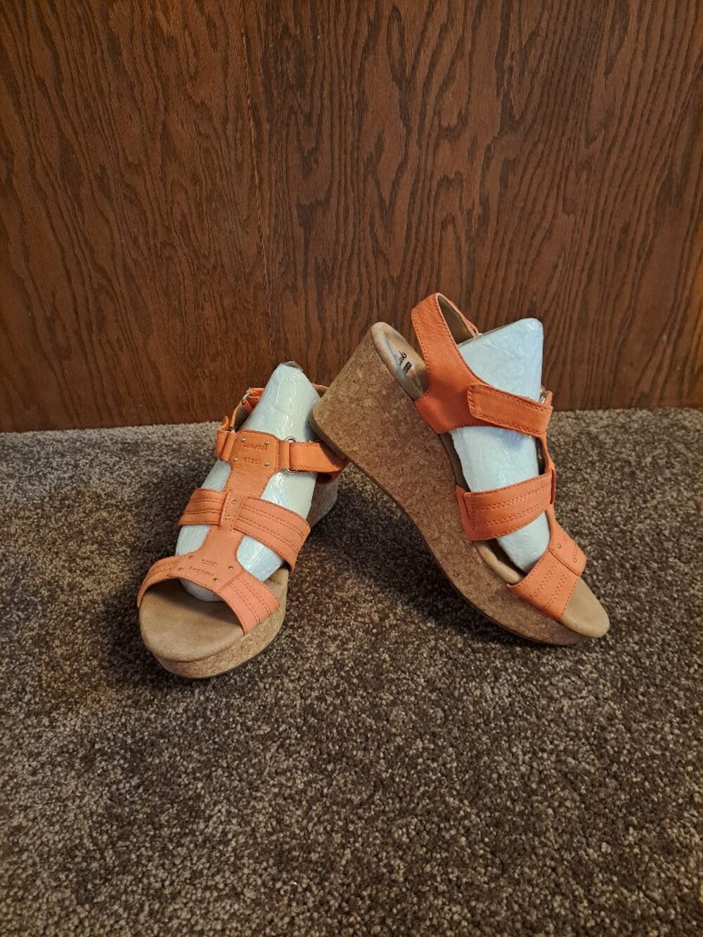Clarks Leather Triple Adjust Wedge Sandals - Annadel Orchid